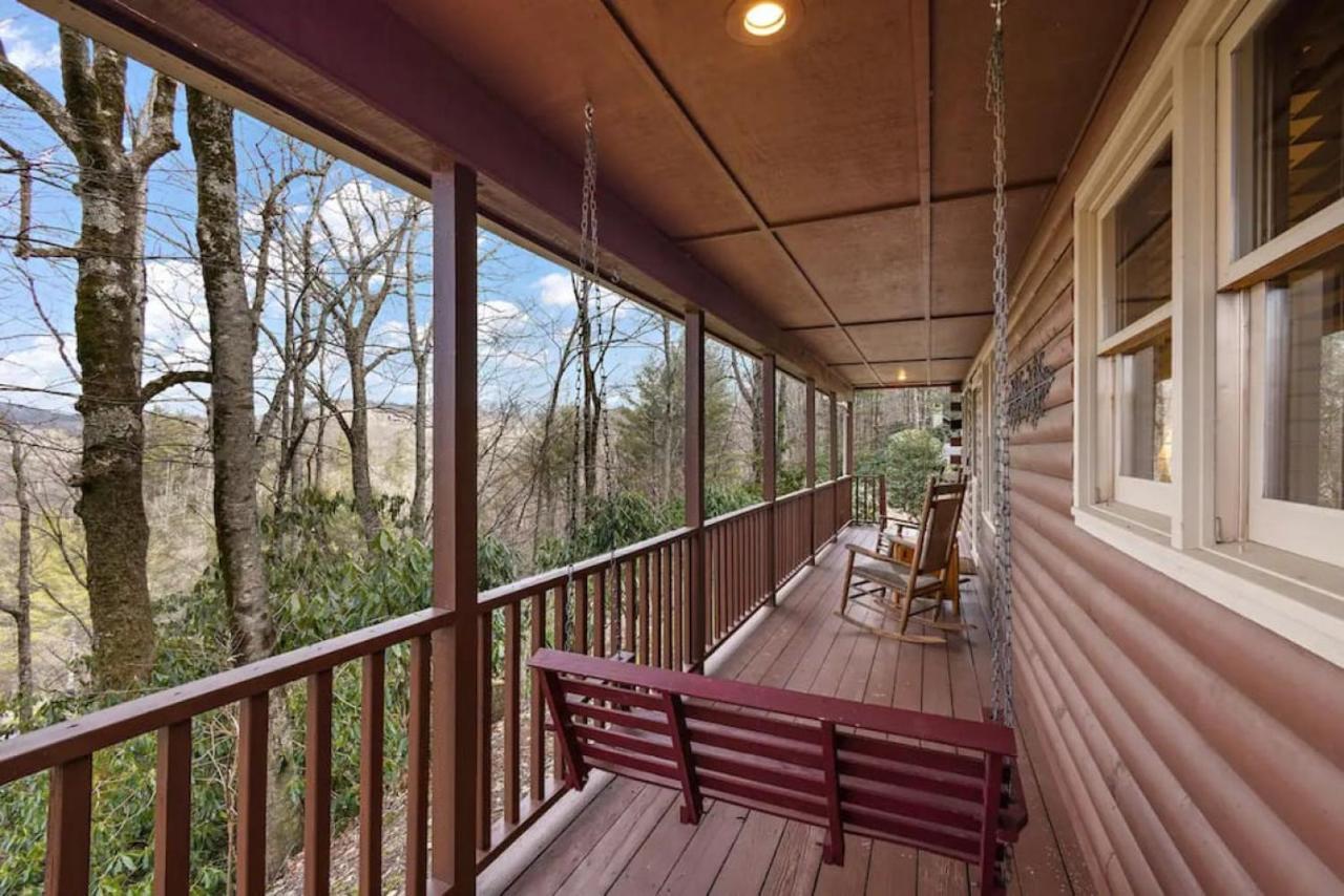 Log Cabin On Peaceful River Blowing Rock Exteriör bild