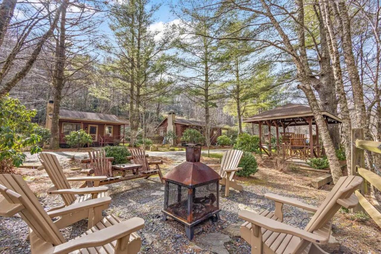 Log Cabin On Peaceful River Blowing Rock Exteriör bild